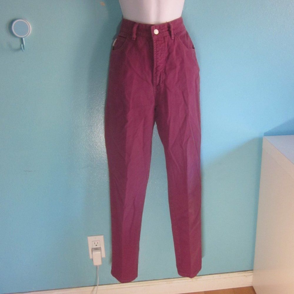 BONGO by Gene Montesano VINTAGE Juniors Size 9 Pink Denim High Waist 80's Jeans